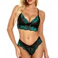 thumbnail image 4 of Conjunto de sujetador y bragas de lencería sexy de encaje halter de lencería sexy de moda para mujer Fridja  nalpqowj44058, 4 of 9