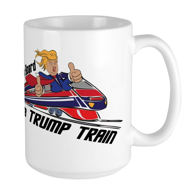 CafePress - With Fight Win Donald Trump Mug - 11 oz Ceramic Mug - Novelty  Coffee Tea Cup 
