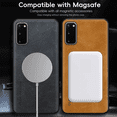 thumbnail image 6 of Allyetch Magnetic Back Case Cover for Samsung Galaxy S21 FE, Slim Fit Back Cover PU Leather TPU Bumper Anti-Scratch Compatible with Car Mount Shockproof Phone Case for Galaxy S21 FE, Brown, 6 of 10