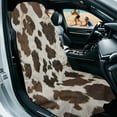 thumbnail image 2 of Garronmavis Brown Cow Print Towel Car Seat Protector Stretchable Edge Pockets Secure Installation Quick Dry Lightweight Perfect for Beach Yoga Camping Trips, 2 of 7
