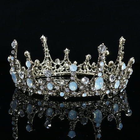Vintage Trifari Crown - Baroque Bridal Jewelry Vintage Crystal Pearl Queen Crown Tiaras Headband USA