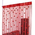 thumbnail image 1 of Advancent Cortina romántica para puerta con diseño de rosas, cortina de privacidad, cortina individual móvil, separador de mosquitos, Sombras de ventana rojo, 1 of 6