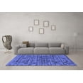 thumbnail image 3 of Ahgly Company Indoor Round Abstract Blue Contemporary Area Rugs, 5' Round, 3 of 4