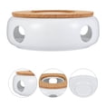 thumbnail image 5 of FRCOLOR Teapot Warmer 1Pc Ceramic Teapot Warmer Teapot Heating Base Tea Heater for Home Office,6.1"X6.1"X2.17", 5 of 5