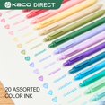 thumbnail image 3 of Bolígrafos de gel Kaco PURE de 20 colores, tinta surtida de 0,7 mm, punta mediana, 3 of 7
