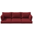 thumbnail image 2 of Pakunoda Outdoor Cushions Replacement, 8 Piece Sectional Cushion Fits 3-Seat, 4” Foam Deep Seat, for Patio Rattan Wicker Replacement Cushion, Liner&Cover, Burgundy, 2 of 7