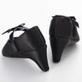 thumbnail image 3 of Newborn Baby Girls Princess Bowknot Crib Shoes With High Heels for Photos, 3 of 5