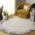 thumbnail image 2 of SAFAVIEH Restoration Vintage Elsie Abstract Area Rug, Grey/Beige, 6' x 6' Round, 2 of 7