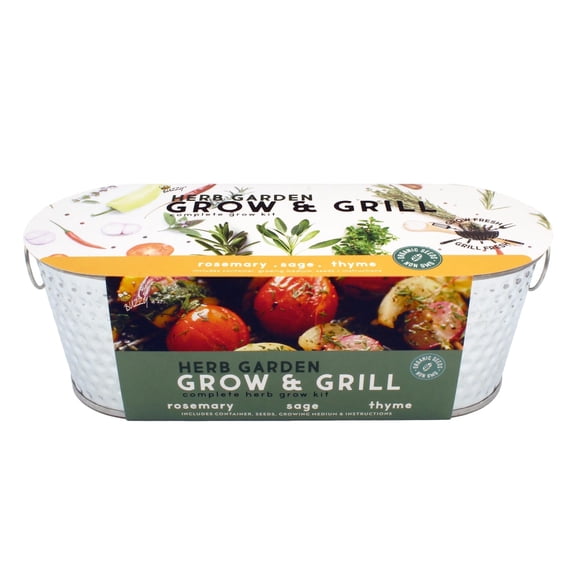 Organic Grilling Herbs Windowsill Grow Kit | Rosemary, Sage, & Thyme