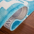 thumbnail image 6 of Safavieh Dip Dye Talbot Distressed Wool Area Rug, Turquoise/Ivory, 2'6" x 4', 6 of 12