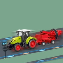 Friction Powered Farmer Tractor Toy, Realistic Push and Go Farm Truck, Educational Construction Vehicle, Perfect Gift for Kids, Farmer Tractor Toy Friction Powered Early Educational Toy