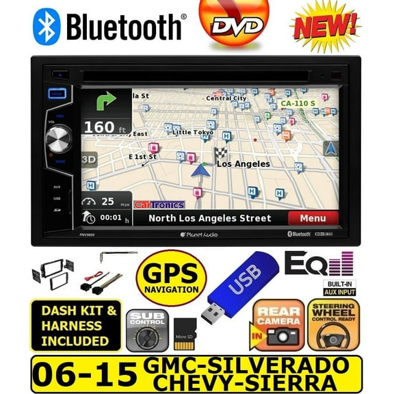 2006-2015 CHEVY GMC BUICK PONTIAC HUMMER NAV GPS BLUETOOTH CD/DVD Car Stereo
