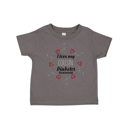 

Inktastic I Love My Cousin Diabetes Awareness Gift Toddler Boy or Toddler Girl T-Shirt