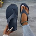 thumbnail image 3 of BRICH Women's Summer Non- Home Bathroom Flat Beach Open Toe Breathable Sandals Flip Arch Support Flip Flops Green 9, 3 of 4
