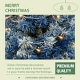 thumbnail image 3 of Enyopro Artificial Christmas Tree & Decoration Set, 4-Piece Pre-Lit Xmas Collection with 2 Entrance Trees, Garland and Wreath, 325 LED Lights & 840 Tips, Holiday Indoor Outdoor Décor, Blue, 3 of 7