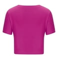 thumbnail image 5 of TIHLMK Shirts for Women Hot Pink Women's Short Sleeve Solid Color Basics Crewneck Casual Top Pullover T-shirt Gift for Womens Tops, 5 of 7