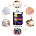 thumbnail image 6 of Yayeee 2 Pack Qtip Holder Bathroom Cotton Swab Canister with Lid Clear Dispenser Set, Neon Road, 6 of 6
