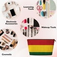 thumbnail image 4 of Reggae Rasta Flag Small Purse Organizer Zipper Cosmetic Handbag Tote Pouch For Women, 4 of 7
