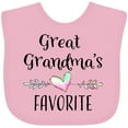 thumbnail image 3 of Inktastic Great Grandmas Favorite Heart Great Grandchild Boys or Girls Baby Bib, 3 of 4