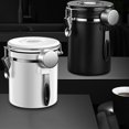 thumbnail image 2 of 1 Set Stainless Steel Sealed Tank Exhaust Tea Canister Coffee Bean Jar with Spoon, 2 of 6