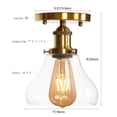thumbnail image 2 of FSLiving Schoolhouse Wall Light with Zipper Switch 12V Gold RV Decorative Light RV Ceiling Light Hallway Light Ceiling Mount,2700K Bulb Included Industrial Semi Flush Mount for RV Camper - 1 Light, 2 of 6