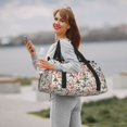thumbnail image 6 of Kdxio Floral With Butterflies Travel Duffel Bag Gym Bag Weekender Travel Bag Gym Bag for Women &Men Airplane Travel Essentials for Flying, 6 of 7
