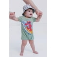 thumbnail image 2 of Sesame Street Elmo Surfboard Romper and Bucket Sun Hat Newborn to Infant, 2 of 5