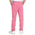 thumbnail image 3 of mihongmao Khaki Pants For Girls Chino Skinny Twill Children's Suits Elastic Waist Performance School Uniform Trousers Pink 11 Years, 3 of 7