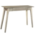 thumbnail image 1 of Console/bureau moderne rustique en bois massif – gris pâle, 1 of 7