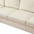 thumbnail image 4 of MAYEERTY Superior Beige white Lint Modern Adult Couch Living Room Sofa Set, 4 of 10