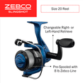 thumbnail image 4 of Zebco Slingshot Spincast Reel and Fishing Rod Combo, 6-Foot Fishing Pole, Size 20 Reel, Blue, 4 of 7
