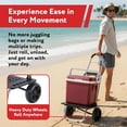 thumbnail image 5 of Bigger Trolley Dolly MM - Heavy Duty Utility Cart with Foldable Frame, 200 lbs Capacity, Black Steel Hand Truck for Garden, Moving, and Storage, 5 of 8
