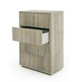 thumbnail image 3 of Noe Mali 51 Inch Tall Dresser Chest, Gray, 4 Drawers, Faux Travertine, 3 of 6