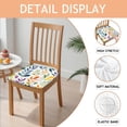 thumbnail image 2 of Colorful Leaves Pattern Seat Covers for Dining Room Chairs Set Of 4,Stretch Printed Washable Chair Seat Cover with Elastic Ties and Button,Removable Waterproof Couch Cushion Covers, 2 of 6