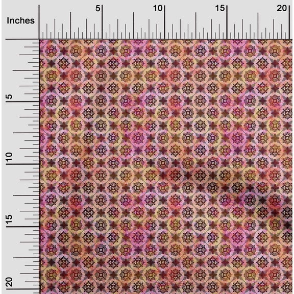 oneOone Silk Tabby Peach Fabric Batik Sewing Craft Projects Fabric Prints By Yard 42 Inch Wide