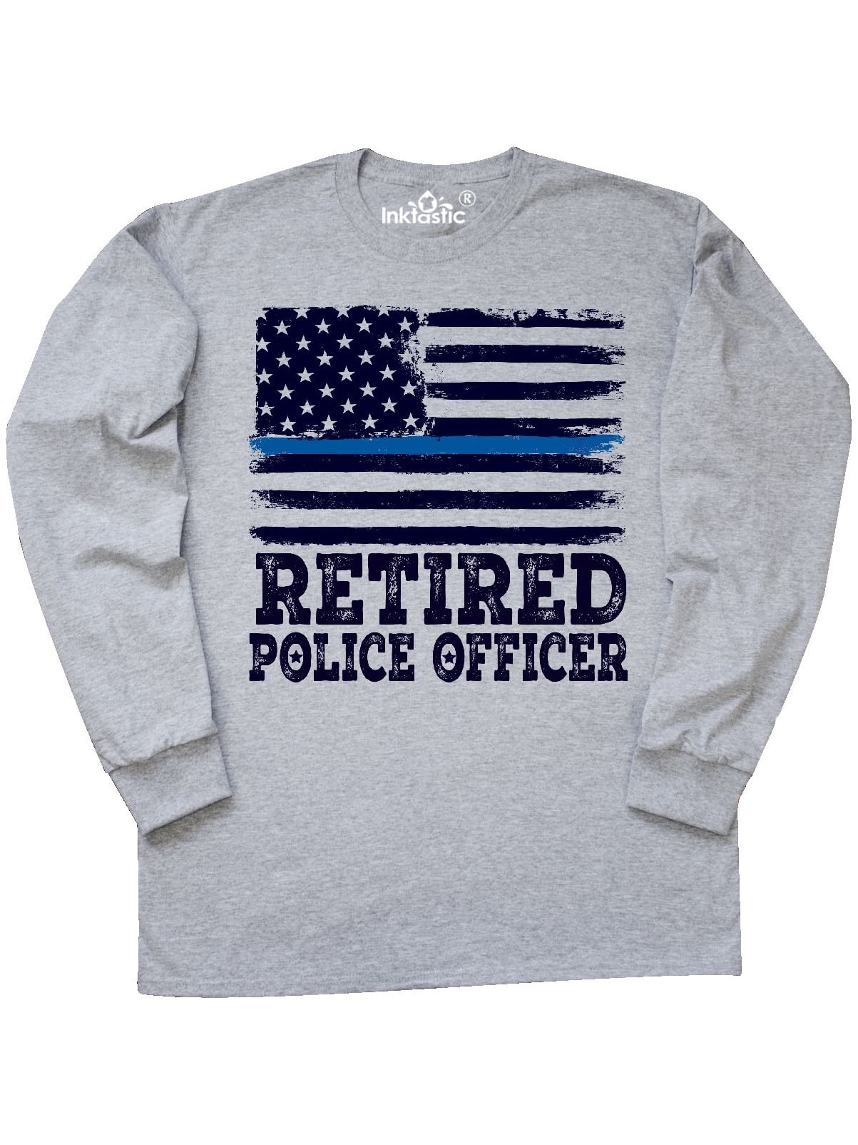 Inktastic Retired Police Officer T Long Sleeve T Shirt 0276