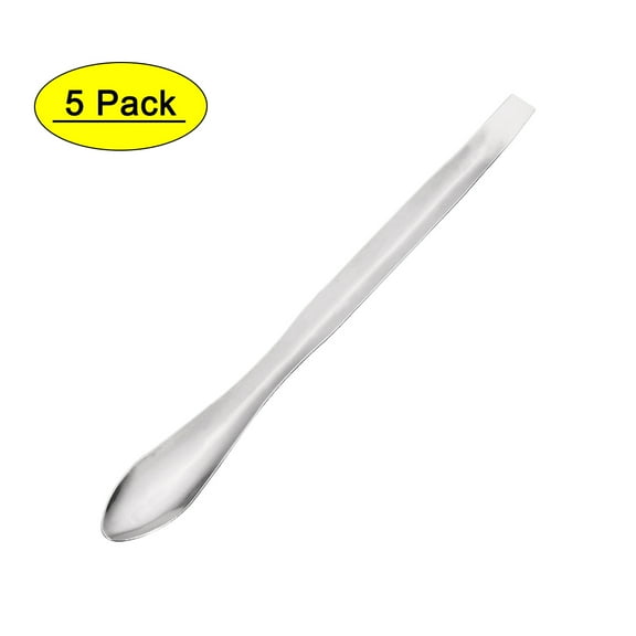 Uxcell Stainless Steel Micro Scoop Reagent Sample Spoon 125mm / 4.92 inch Length 5 Pack