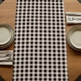 thumbnail image 5 of Table Runners 72 Inches Long Dress Scarves, Western Texas Star Retro Farmhouse Kitchen Table Runner, Coffee Tablerunners, Country Vintage Black Beige Plaid 14x72 Inch, 5 of 9