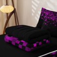 thumbnail image 5 of jejeloiu Pink Pixel Geometric Pattern Zipper Full Size Comforter Sets with Fitted Sheet and 2 Pillowcases Kids,Classic Checkered Print Zipper Bedding Set For Boys,Reversible,4-Piece, 5 of 7