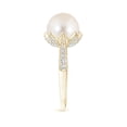 thumbnail image 3 of ANGARA Vintage Style Freshwater Cultured Pearl Ring in 14K Yellow Gold for Women | June Birthstone, Birthday, Anniversary, Jewelry Gift for Women | Pearl Ring, 3 of 9
