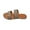 Khaki, variant on GERsome Women’s Flat Sandals Fashion Round Open Toe Beach Slip On Slides Casual Summer Slippers