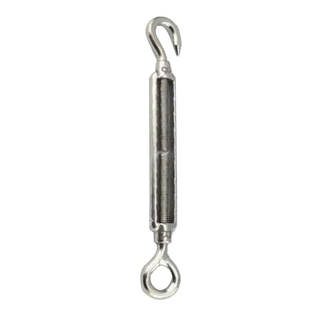 Tensor de cable de alambre galvanizado, M4-M10, con gancho a ojo y tornillo tensor 121mm