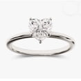 thumbnail image 5 of solitaire jewels 1.5CT Heart Moissanit Hidden Halo Engagement Ring For Women, 18K White Gold, 5 of 6
