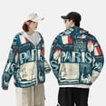 thumbnail image 6 of Kdxio France and Paris Print Women Men Sun Protection UPF 50+ Jackets Zip Up Long Sleeve Hoodie Hiking Lightweight with Pockets, 6 of 8