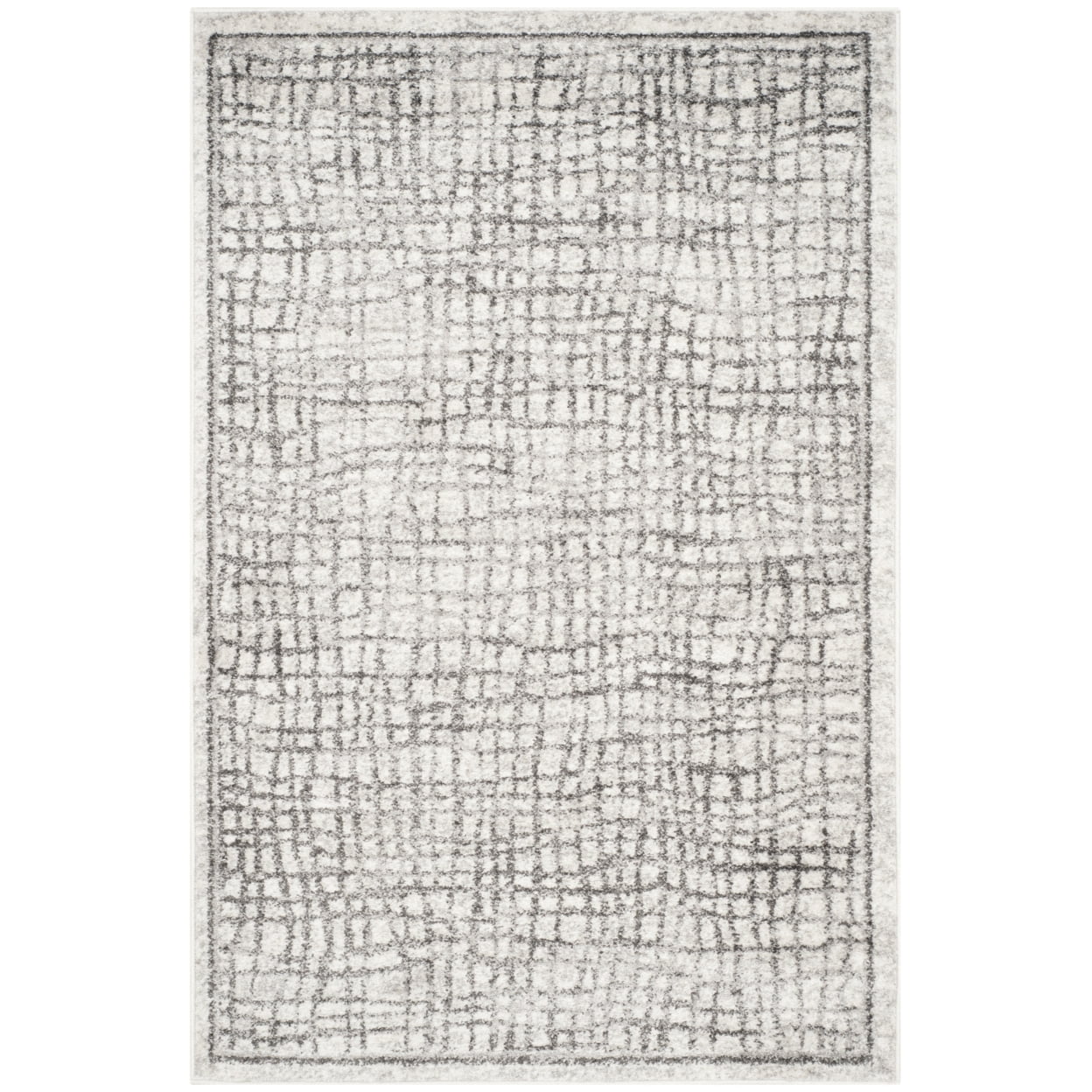 SAFAVIEH Adirondack Vasil Geometric Area Rug, Silver/Ivory, 4' x 6'
