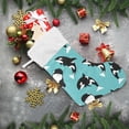 thumbnail image 6 of 1 Pack Killer Whale Pattern Christmas Stockings 17.7 Inch Gift Holders for Party Holiday Decorations Ornaments（785） Holiday Decor, 6 of 7