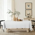 thumbnail image 3 of Sm:)e 2 Pack White Tablecloth Polyester 60x84 Inch 4ft Table, 3 of 9