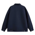 thumbnail image 7 of UVEASISHA Bomber Jackets Men Stand Collar Work Jacket Durable Casual Full Zip Utility Jackets Button Hem Lightweight Jacket with Zipper Pockets Navy M, 7 of 7