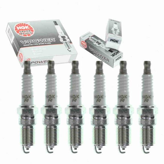 6 pc NGK V-Power Spark Plugs compatible with Pontiac Montana 3.4L 3.5L V6 1999-2006
