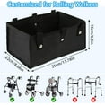 thumbnail image 2 of Rollator Basket Walker Under Seat Rollator Bag Black Walker Accessories Detachable Walker Organizer Storage Pouch Drive Walker Tray Reusable Rollator Accessories for Four Wheel Rollator, 2 of 5